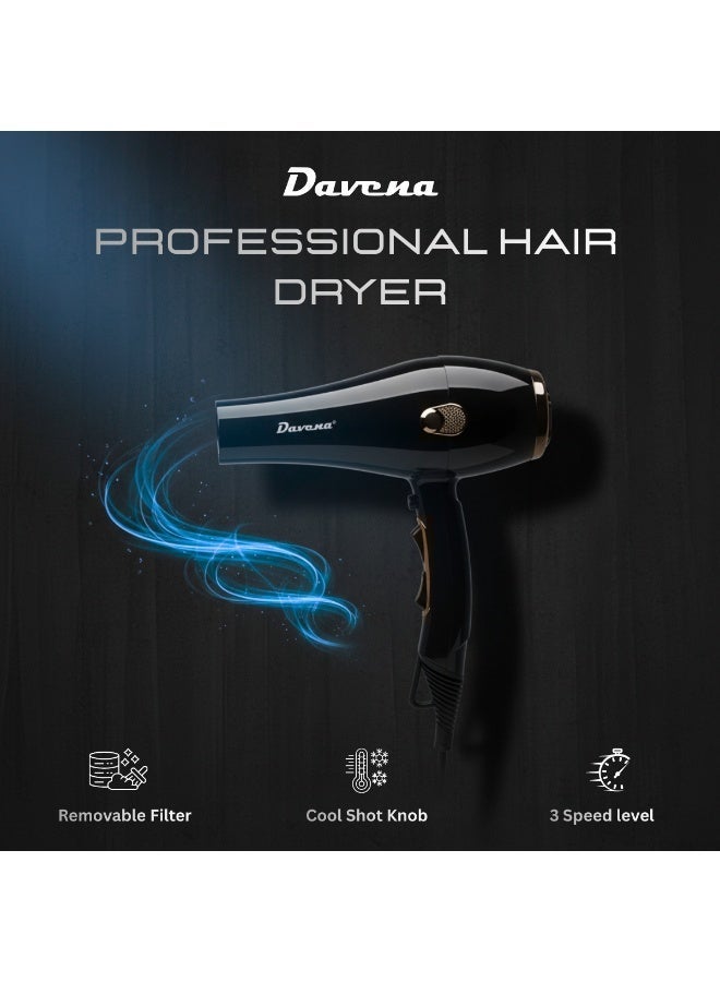 DAVENA FUTURA Professional Hair Dryer 2000W AC Motor - Image 4